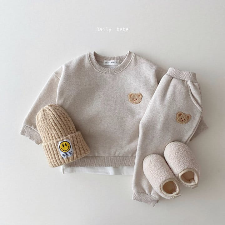 DAILY BEBE - Korean Children Fashion - #Kfashion4kids - Bboglei Bear Top Bottom Set - 2