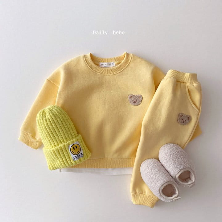 DAILY BEBE - Korean Children Fashion - #Kfashion4kids - Bboglei Bear Top Bottom Set - 3