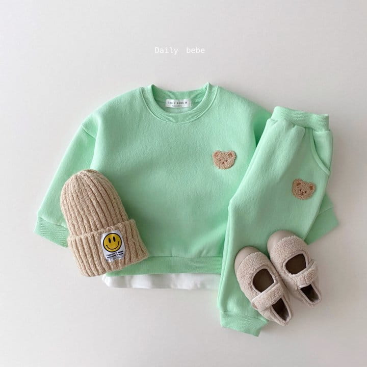 DAILY BEBE - Korean Children Fashion - #Kfashion4kids - Bboglei Bear Top Bottom Set - 5