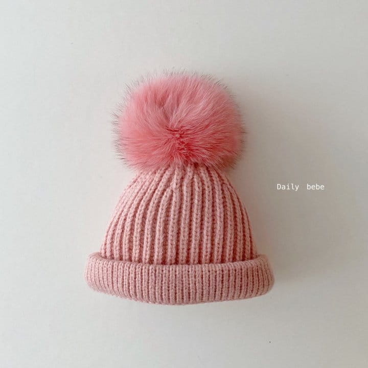 DAILY BEBE - Korean Children Fashion - #Kfashion4kids - Pom Pom Beanie - 3