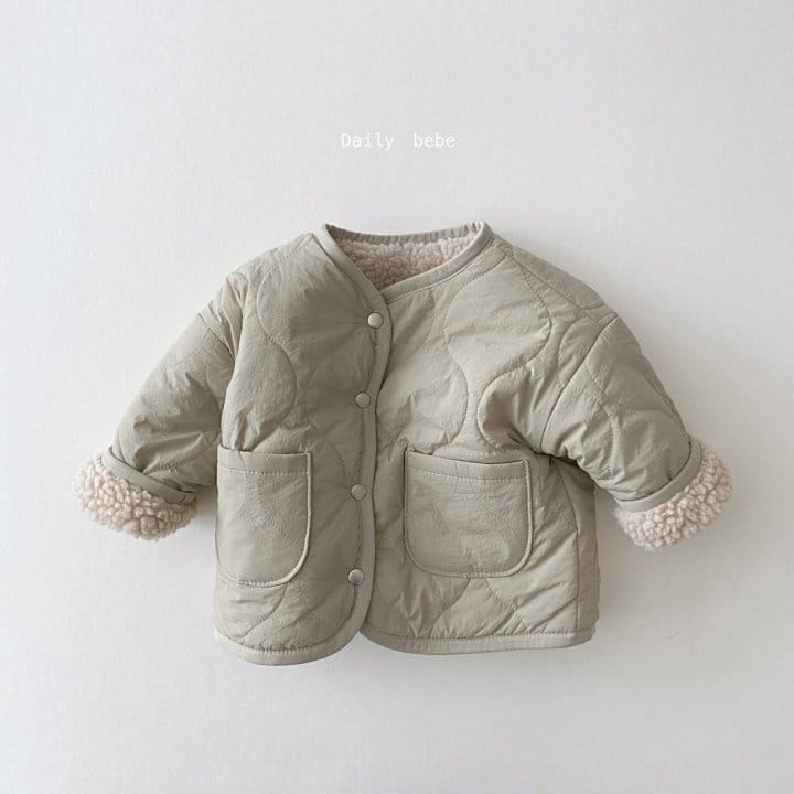 DAILY BEBE - Korean Children Fashion - #Kfashion4kids - Reversible Simple Quilitng Jumper