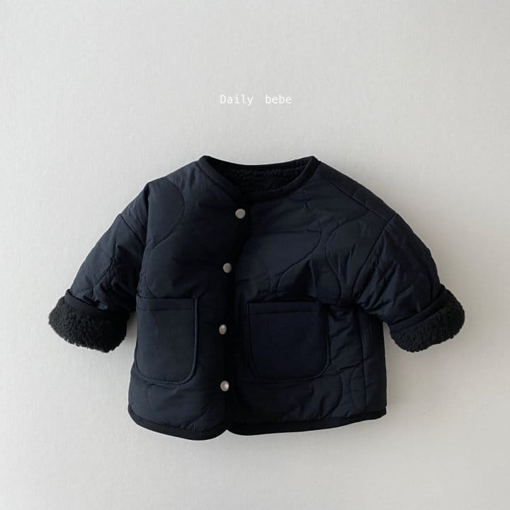 DAILY BEBE - Korean Children Fashion - #Kfashion4kids - Reversible Simple Quilitng Jumper - 5