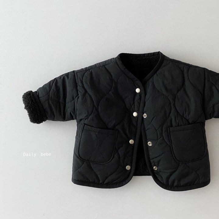 DAILY BEBE - Korean Children Fashion - #Kfashion4kids - Reversible Simple Quilitng Jumper - 7