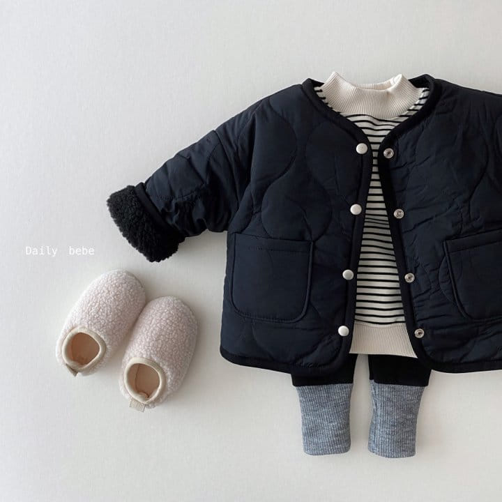 DAILY BEBE - Korean Children Fashion - #Kfashion4kids - Reversible Simple Quilitng Jumper - 8