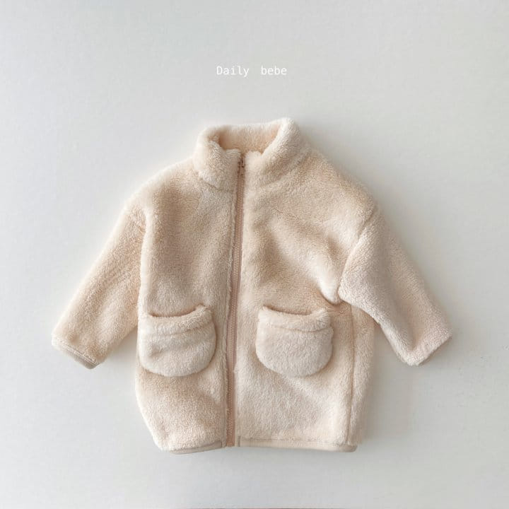 DAILY BEBE - Korean Children Fashion - #Kfashion4kids - Long Fleece Jacket