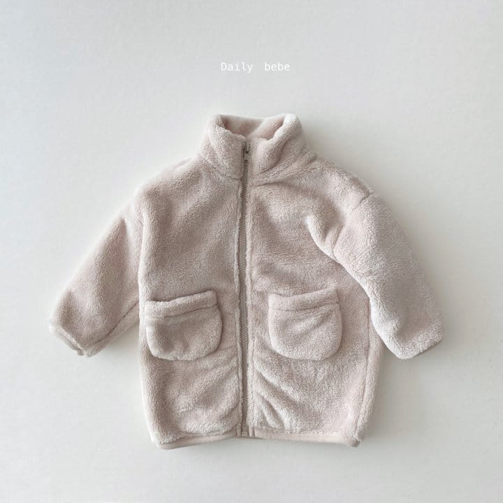 DAILY BEBE - Korean Children Fashion - #Kfashion4kids - Long Fleece Jacket - 5