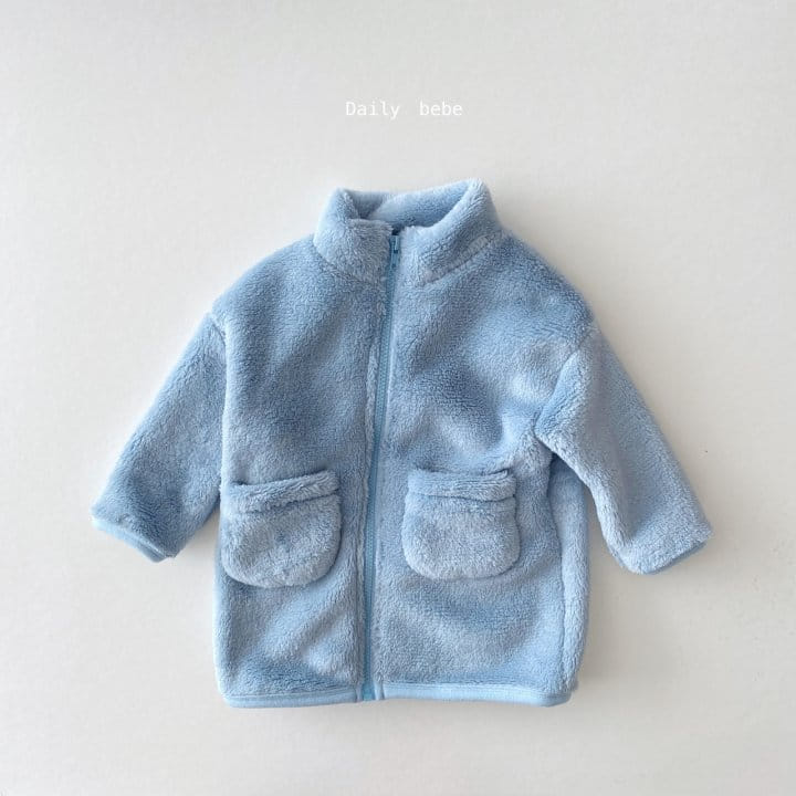 DAILY BEBE - Korean Children Fashion - #Kfashion4kids - Long Fleece Jacket - 7
