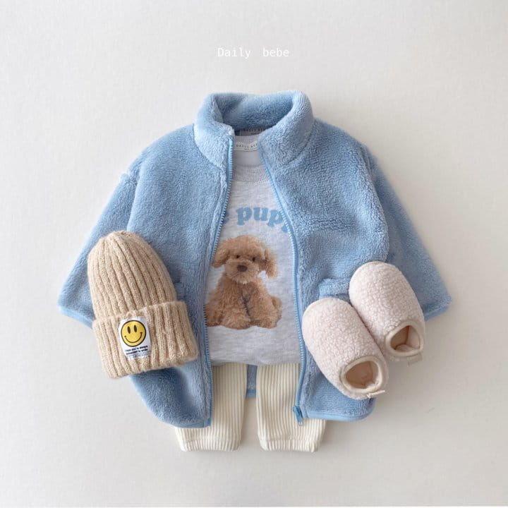 DAILY BEBE - Korean Children Fashion - #Kfashion4kids - Long Fleece Jacket - 8