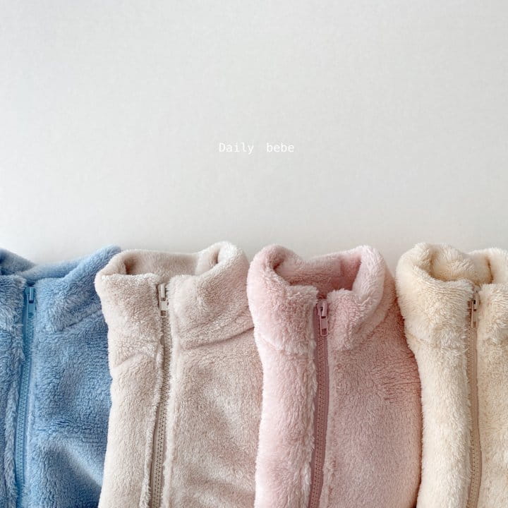 DAILY BEBE - Korean Children Fashion - #Kfashion4kids - Long Fleece Jacket - 9