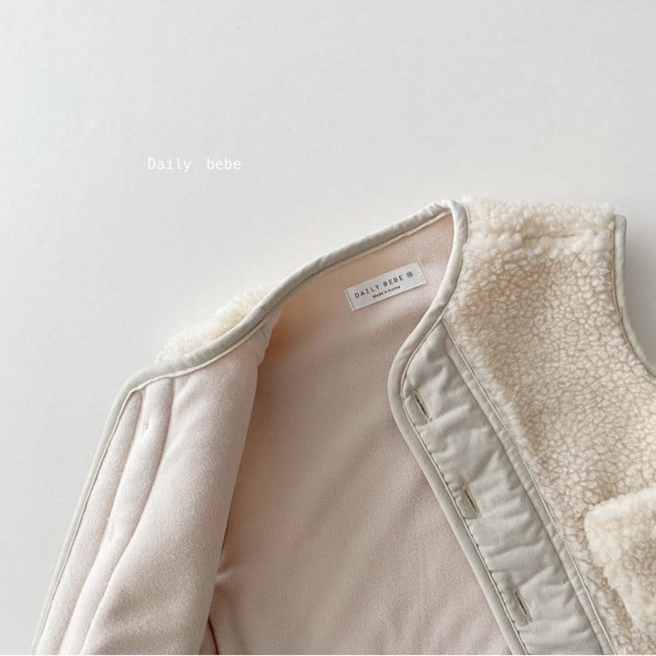 DAILY BEBE - Korean Children Fashion - #Kfashion4kids - Fleece Vest Jacket