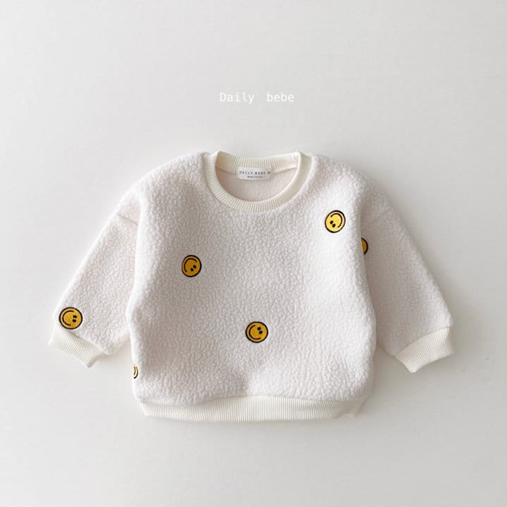 DAILY BEBE - Korean Children Fashion - #Kfashion4kids - Embroidery Fleece Top Bottom Set - 2