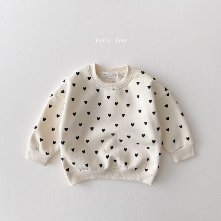 DAILY BEBE - Korean Children Fashion - #Kfashion4kids - Heart Top Bottom Set - 2