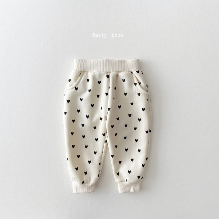 DAILY BEBE - Korean Children Fashion - #Kfashion4kids - Heart Top Bottom Set - 3