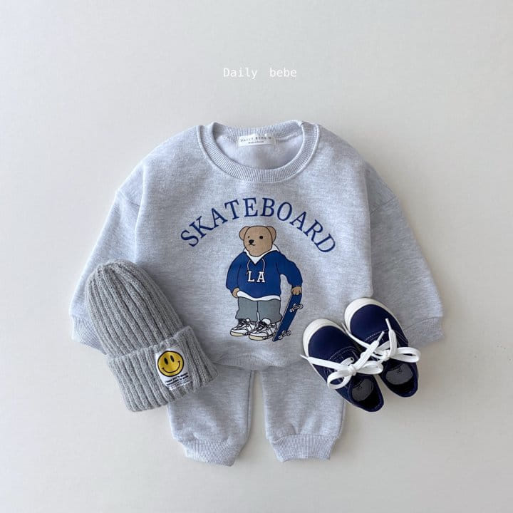 DAILY BEBE - Korean Children Fashion - #Kfashion4kids - Skate Board Top Bottom Set - 4