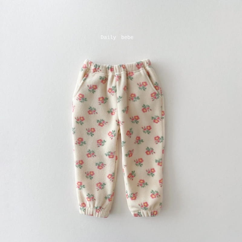 DAILY BEBE - Korean Children Fashion - #Kfashion4kids - Flower Anorak Top Bottom Set - 3