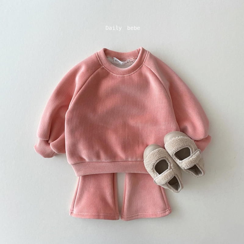 DAILY BEBE - Korean Children Fashion - #Kfashion4kids - Veloure Bootscut Top Bottom Set