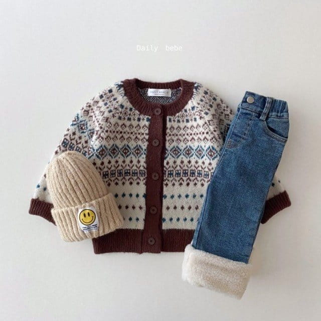 DAILY BEBE - Korean Children Fashion - #Kfashion4kids - Vintage Cardigan