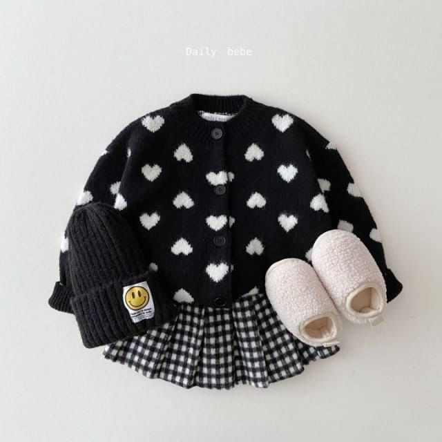 DAILY BEBE - Korean Children Fashion - #Kfashion4kids - Heart Cardigan - 6