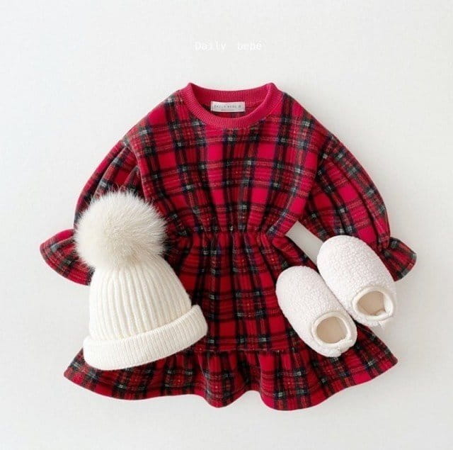 DAILY BEBE - Korean Children Fashion - #Kfashion4kids - Merry Fleece One-piece