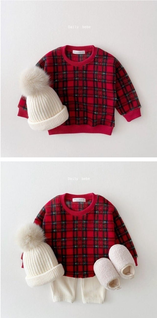 DAILY BEBE - Korean Children Fashion - #Kfashion4kids - Merry Fleece Sweatshirt