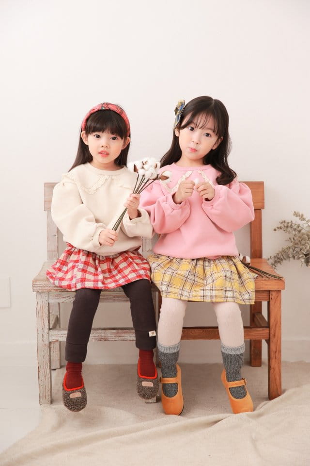 DALLA - Korean Children Fashion - #Kfashion4kids - Signiture Check Skirt - 2
