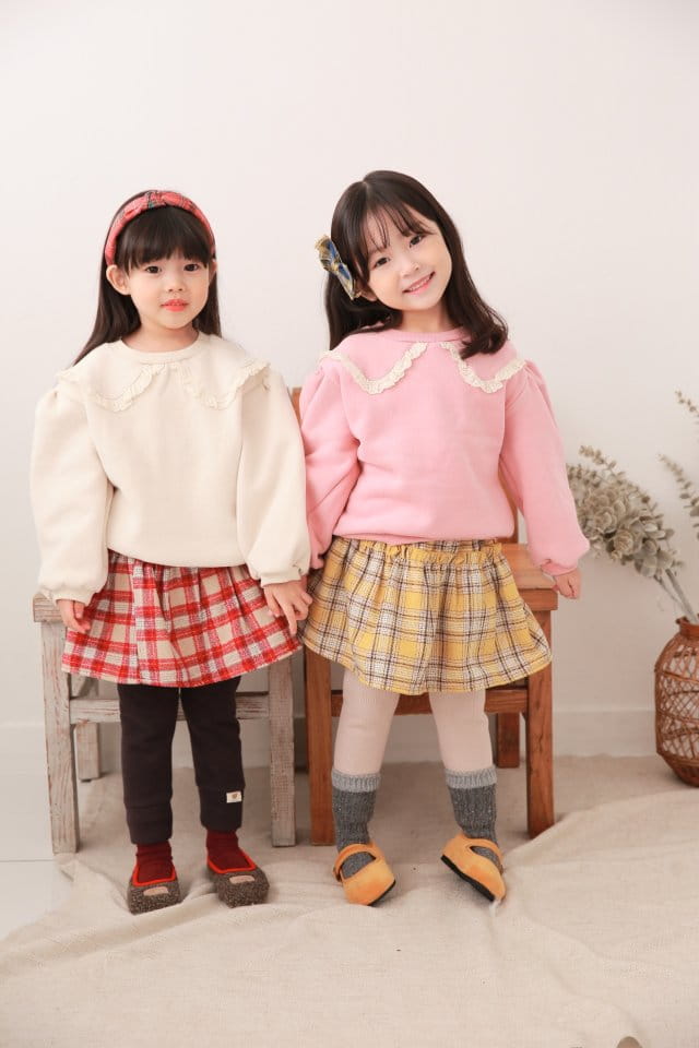 DALLA - Korean Children Fashion - #Kfashion4kids - Signiture Check Skirt - 3