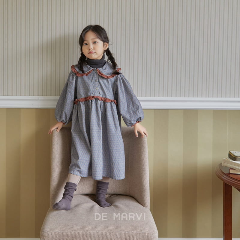 DE MARVI - Korean Children Fashion - #Kfashion4kids - Color Frill One-piece - 10