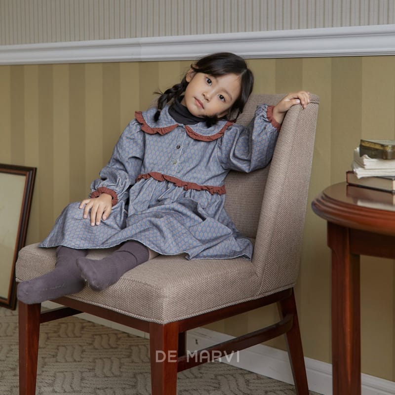 DE MARVI - Korean Children Fashion - #Kfashion4kids - Color Frill One-piece - 6
