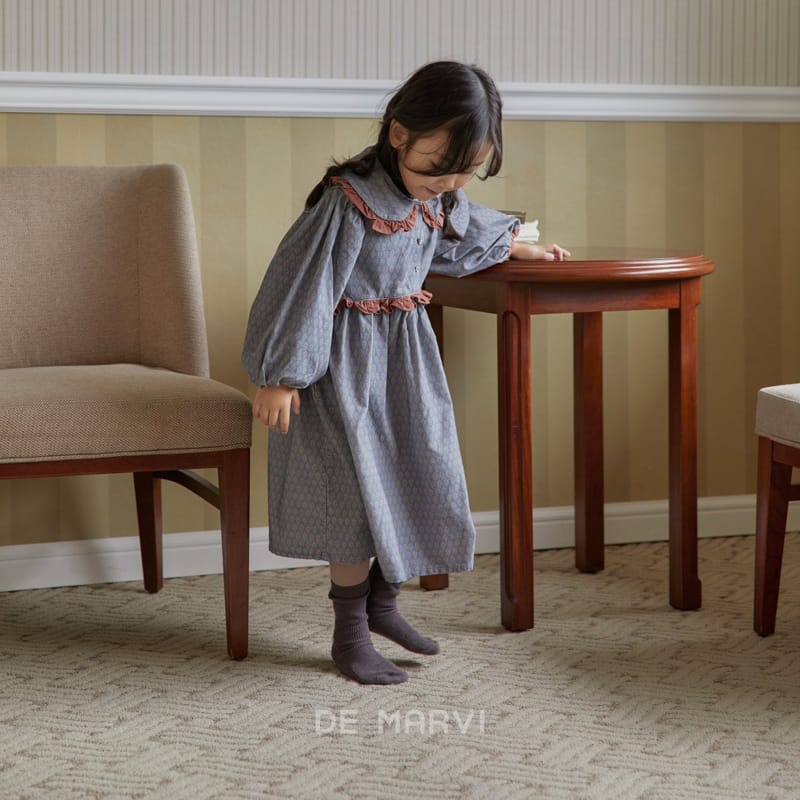 DE MARVI - Korean Children Fashion - #Kfashion4kids - Color Frill One-piece - 7