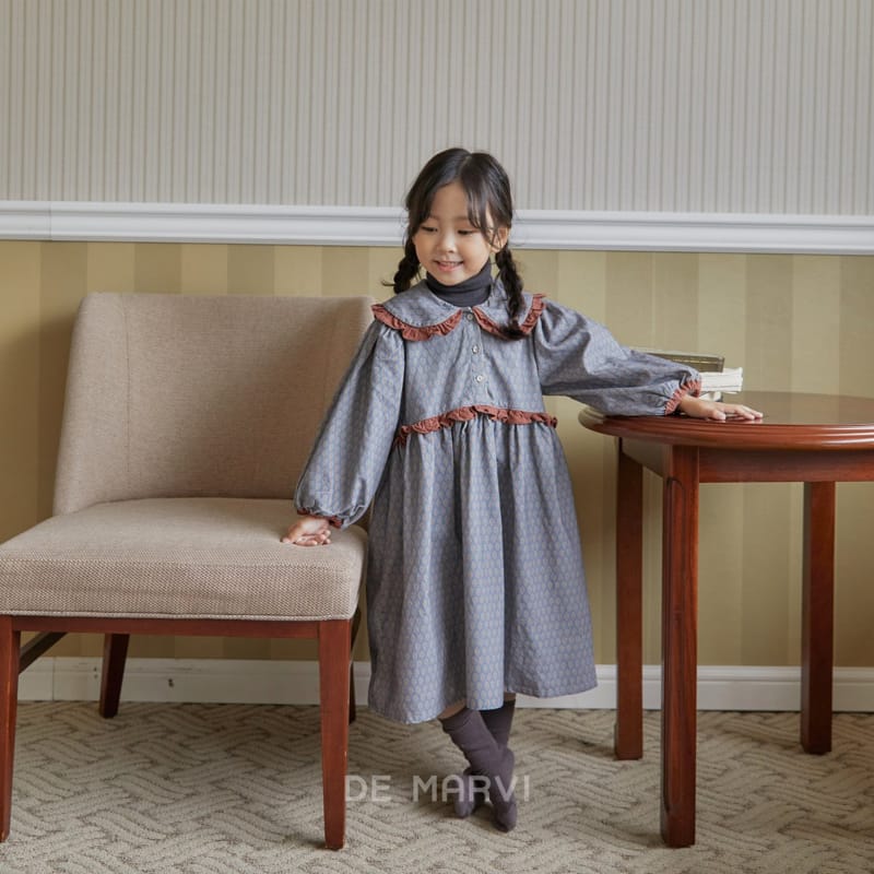 DE MARVI - Korean Children Fashion - #Kfashion4kids - Color Frill One-piece - 9