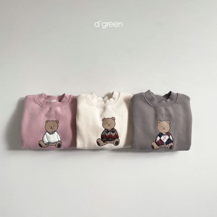 DIGREEN - Korean Children Fashion - #Kfashion4kids - Crew Bear Sweatshirt - 4