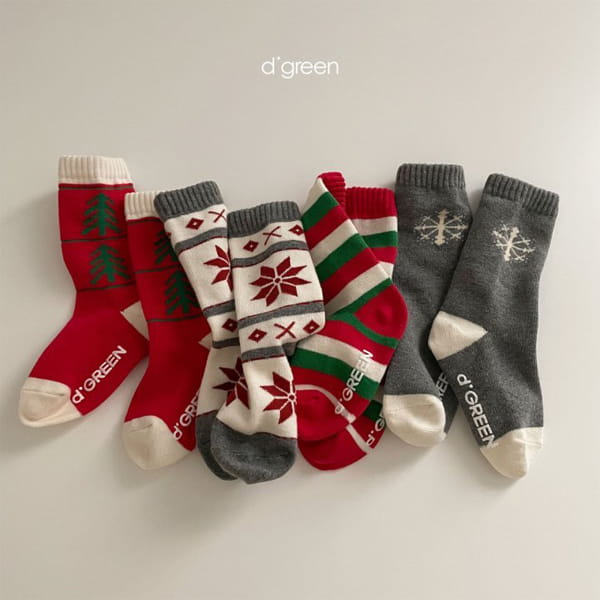 DIGREEN - Korean Children Fashion - #Kfashion4kids - Christmas Socks [set of 4] - 3