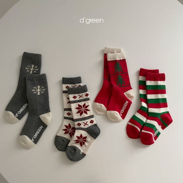 DIGREEN - Korean Children Fashion - #Kfashion4kids - Christmas Socks [set of 4] - 5