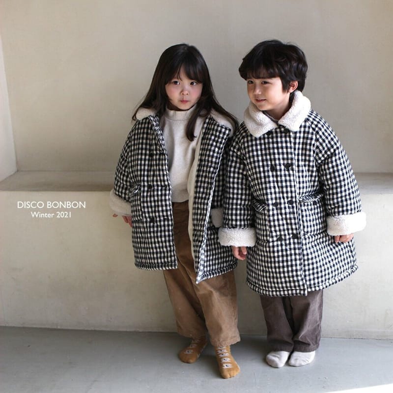 DISCO BONBON - Korean Children Fashion - #Kfashion4kids - Tetris Check Coat - 10