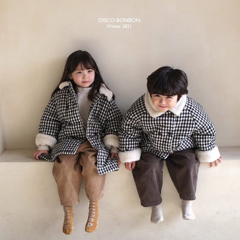 DISCO BONBON - Korean Children Fashion - #Kfashion4kids - Tetris Check Coat - 11