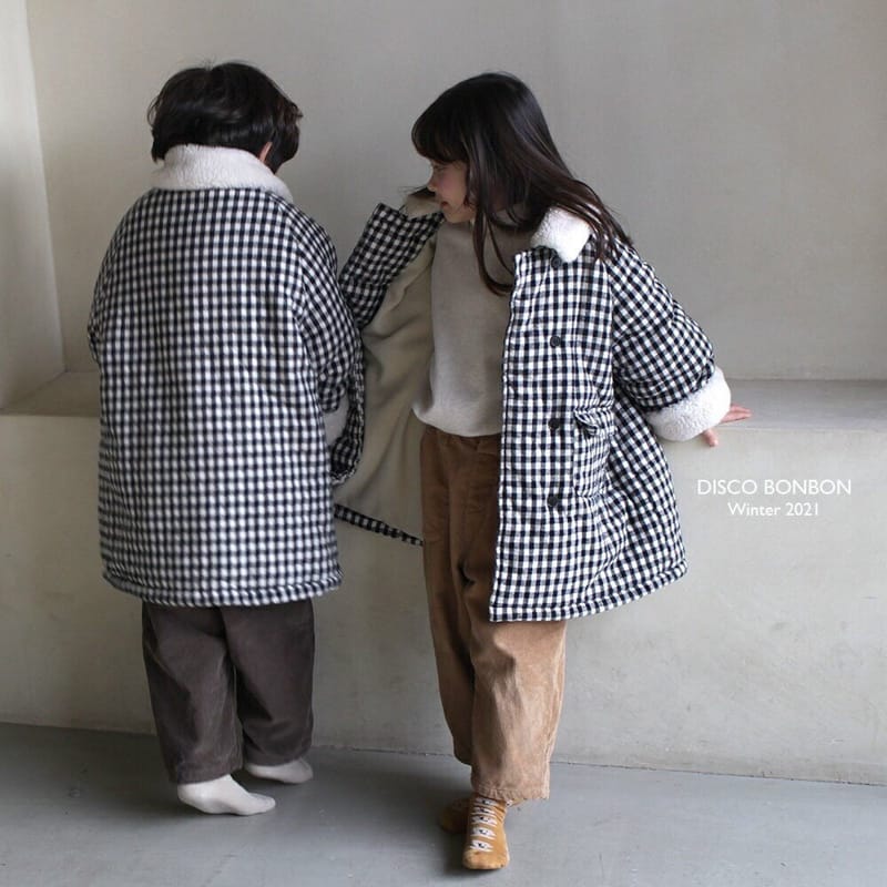 DISCO BONBON - Korean Children Fashion - #Kfashion4kids - Tetris Check Coat - 12