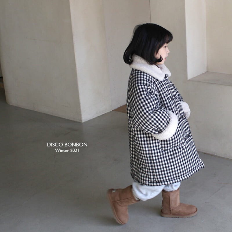 DISCO BONBON - Korean Children Fashion - #Kfashion4kids - Tetris Check Coat - 3