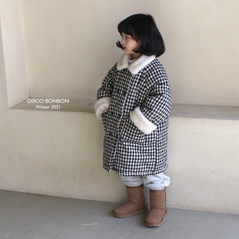 DISCO BONBON - Korean Children Fashion - #Kfashion4kids - Tetris Check Coat - 4