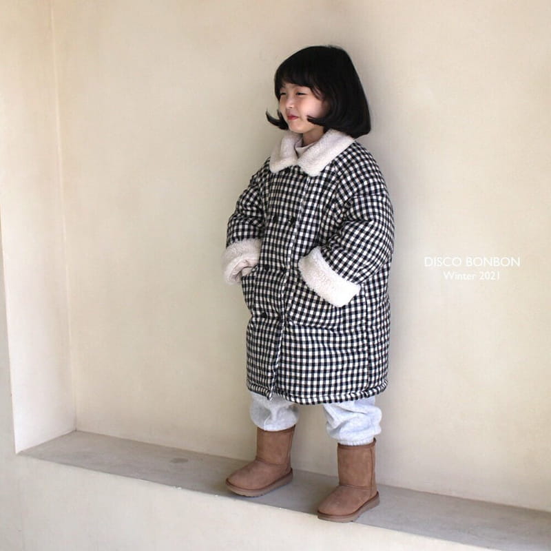 DISCO BONBON - Korean Children Fashion - #Kfashion4kids - Tetris Check Coat - 5