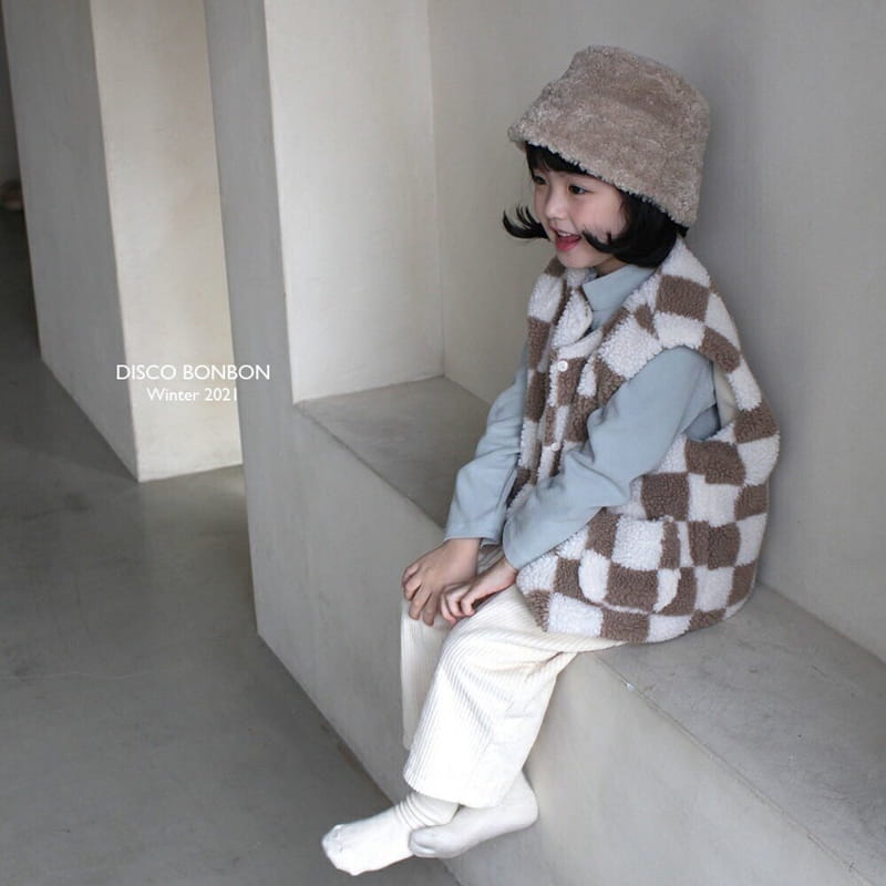 DISCO BONBON - Korean Children Fashion - #Kfashion4kids - Check Check Vest - 4