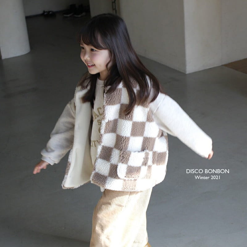 DISCO BONBON - Korean Children Fashion - #Kfashion4kids - Check Check Vest - 8