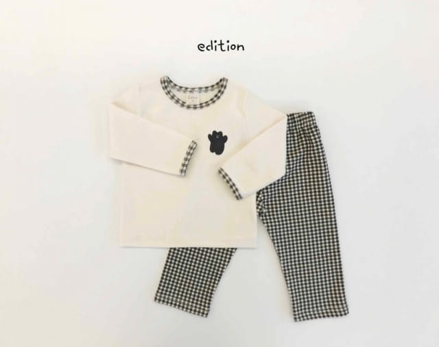 EDITION - Korean Children Fashion - #Kfashion4kids - Small Bear Check Easywear - 12