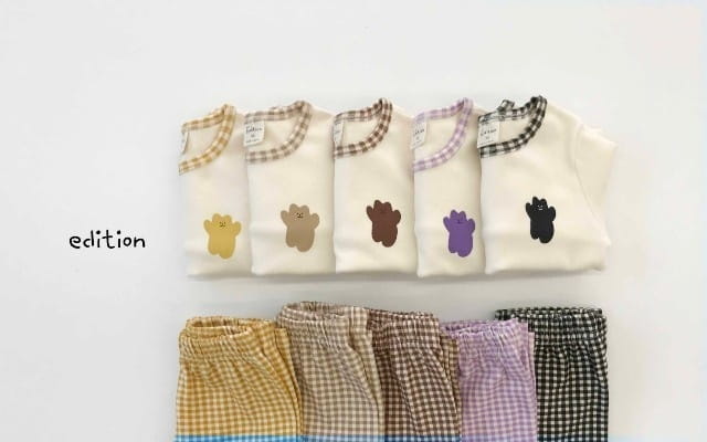 EDITION - Korean Children Fashion - #Kfashion4kids - Small Bear Check Easywear - 2