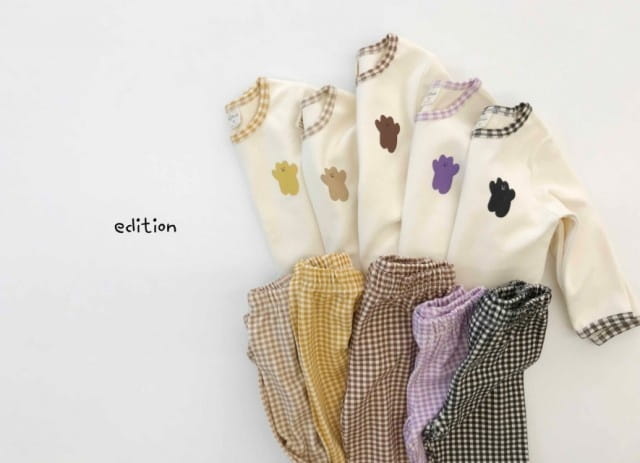 EDITION - Korean Children Fashion - #Kfashion4kids - Small Bear Check Easywear - 3