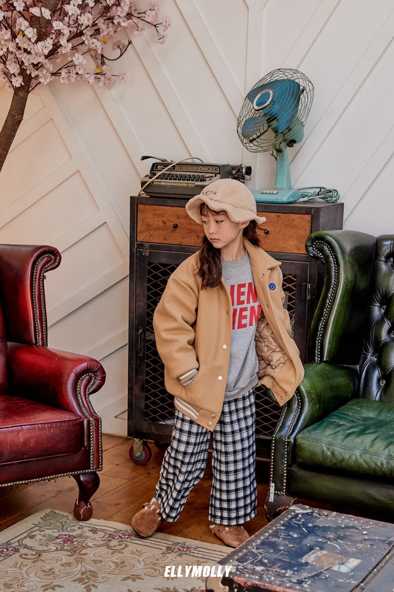 ELLYMOLLY - Korean Children Fashion - #Kfashion4kids - Smile Varsity Jacket