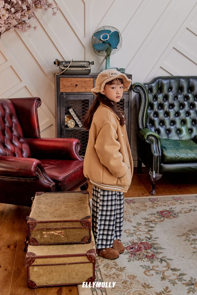 ELLYMOLLY - Korean Children Fashion - #Kfashion4kids - Smile Varsity Jacket - 3