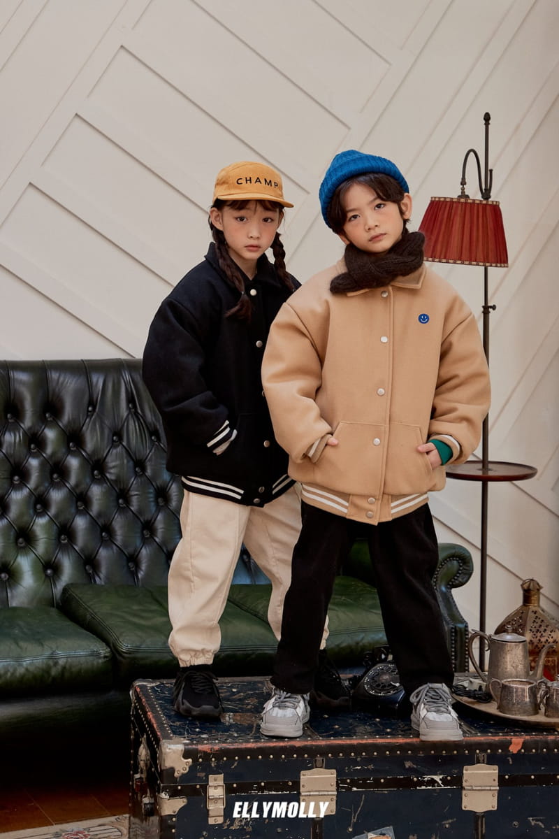 ELLYMOLLY - Korean Children Fashion - #Kfashion4kids - Smile Varsity Jacket - 4