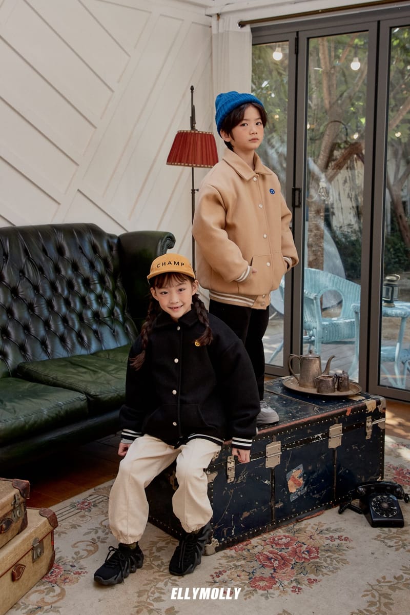 ELLYMOLLY - Korean Children Fashion - #Kfashion4kids - Smile Varsity Jacket - 6