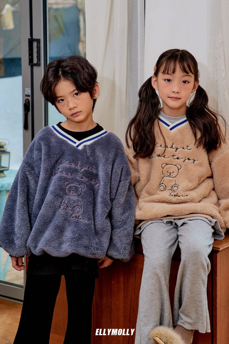 ELLYMOLLY - Korean Children Fashion - #Kfashion4kids - Dumble Bear Sweatshirt - 4