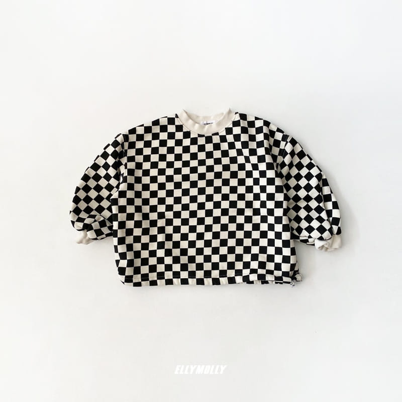 ELLYMOLLY - Korean Children Fashion - #Kfashion4kids - Chess String Sweatshirt